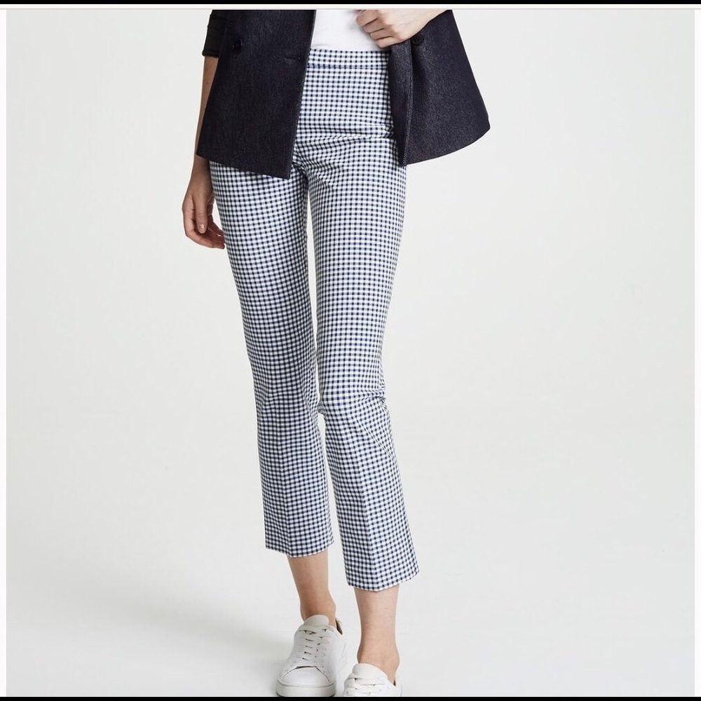 Theory Gingham Classic Skinny Ankle Pants Size 8